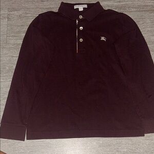 Authentic boys Burgundy Long Sleeve Polo Shirt
